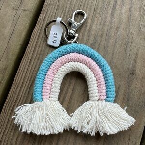Blue and Pink Rainbow Keychain